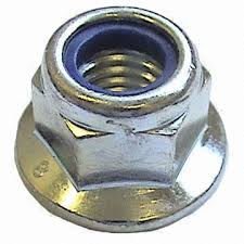1/2 -13 NYL INSERT FLANGE NUT, GR.5, ZINC, NO SERRATIONS